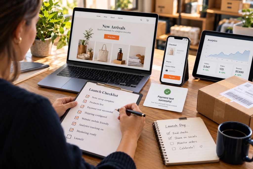 Vérification réaliste d’une boutique Shopify avant son lancement
